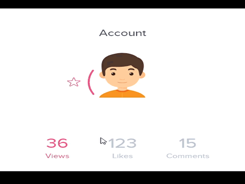 Account profile account animation app design illustration profile ui