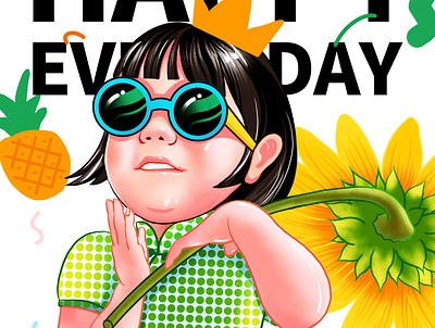 Happy Children's Day illustration procreate