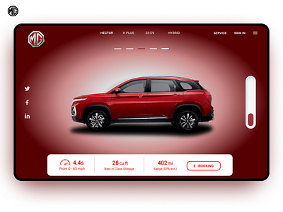 MG HECTOR WEB DESIGN behance concept design designinspiration designtrends dribble figma indesign ui uibucket uidesign uikit ux uxdesign web website website design webui xd