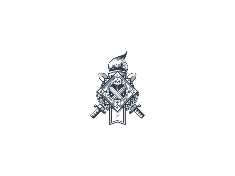 Let's do this! 3d crest debuts identity logo motion skull sword