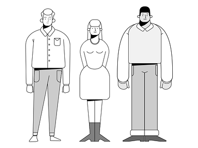 Characters for a project animation character clean illustration minimalist vector