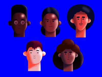 Character heads! animation character design illustration motion vector