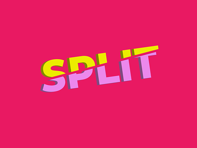 Spilt 3D Text