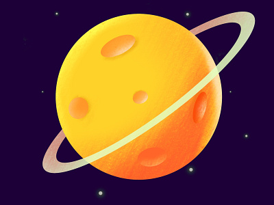 Planet flat designs flat illustration flatdesign galaxies illustraion illustration illustration art illustrations illustrator planet procreate procreate art yellow