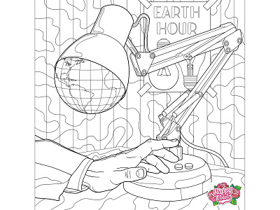 24 Line art for mobile app "Happy Color - Color by Number" adobe illustrator antistress art color by number earth hour ecology hand holliday illustration vector
