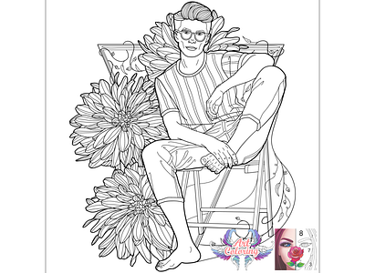 01 Line art for mobile app "Art Coloring - Coloring Book"