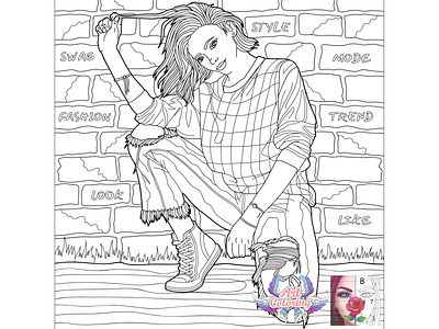 02 Line art for mobile app "Art Coloring - Coloring Book"