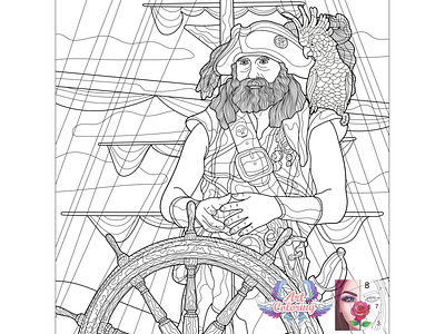 06 Line art for mobile app "Art Coloring - Coloring Book"