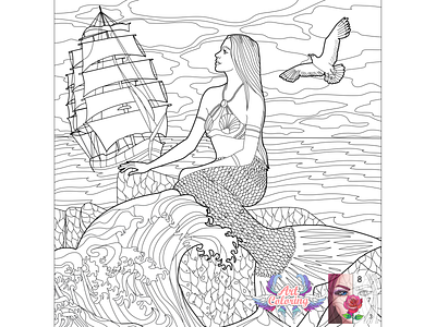 09 Line art for mobile app "Art Coloring - Coloring Book" adobe illustrator antistress art color by number lineart mobile app