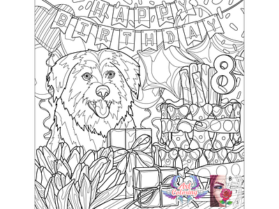 10 Line art for mobile app "Art Coloring - Coloring Book"