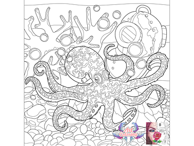 13 Line art for mobile app "Art Coloring - Coloring Book" adobe illustrator adobeillustator antistress art color by number illustration lineart mobile app mobile application vector art