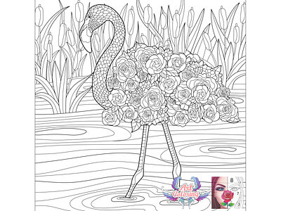 16 Line art for mobile app "Art Coloring - Coloring Book" adobe illustrator adobeillustator antistress art color by number illustration lineart mobile app vector art