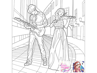 01 Line art for mobile app "Color For You - Plot stories & ..."