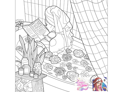 02 Line art for mobile app "Color For You - Plot stories & ..."