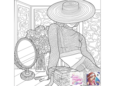 04 Line art for mobile app "Color For You - Plot stories & ..." adobe illustrator antistress art color by number coloringbook fashion illustration line art lineart mobile app vector art