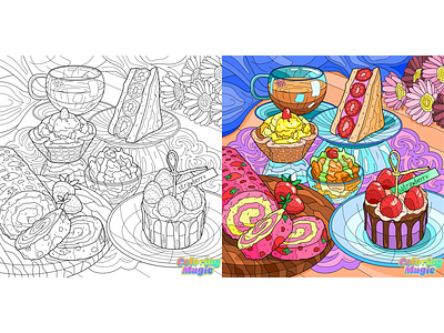 01 Coloring app "Coloring Magic - Color by Number" by number