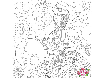 05 Line art for mobile app "Happy Color - Color by Number"