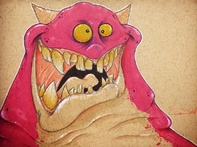 Monster art cartoon character design hand drawn illustration markers monster