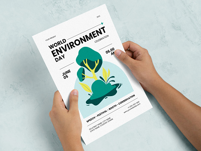 World Environment Day Flyer branding design earth environment flyer global warming graphic design illustration minimalist nature poster swiss style world world environment day