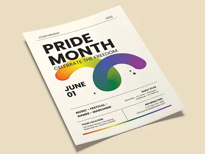 Pride Month Flyer advertisement bisexual branding design flyer gay graphic design illustration lesbian lgbtq poster pride pride month