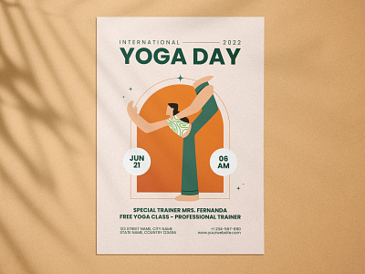 International Yoga Day Flyer branding design flyer graphic design illustration poster sport trainer yoga yoga day