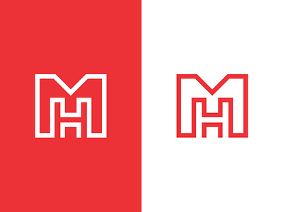 MH Monogram branding design flat graphic design illustrator logo logo design minimal typography vector
