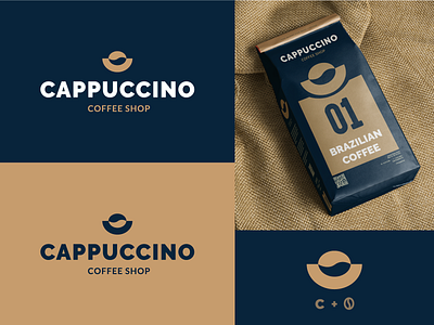 30 Days of Logos | 03 - Cappuccino branding challenge coffee logo coffee shop design flat graphic design logo logo design minimal vector