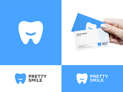 30 Days of Logos | 04 - Pretty Smile branding challenge dental clinic dentist design flat graphic design logo logo design minimal vector