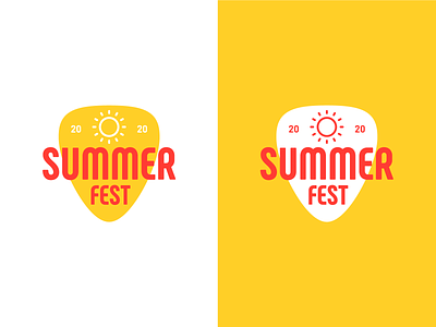 30 Days of Logos | 05 - Summer Fest branding challenge crest design flat free graphic design guitar pick illustrator logo logo design minimal summer festival vector