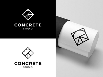 30 Days of Logos | 09 - Concrete architectural architecture branding challenge design flat graphic design illustrator logo logo design minimal studio vector