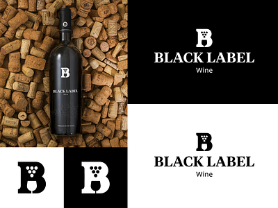 30 Days of Logos | 13 - Black Label branding challenge design flat graphic design illustrator logo logo design minimal vector wine wine bottle wine branding wine label winery
