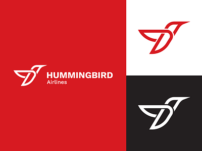 30 Days of Logos | 15 - Humming Bird airline airline logo branding challenge design flat graphic design humming bird hummingbird illustrator logo logo design minimal vector