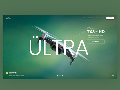 ÜLTRA - quick splash animation branding design design drone splash screen ui ui design uiux web design website