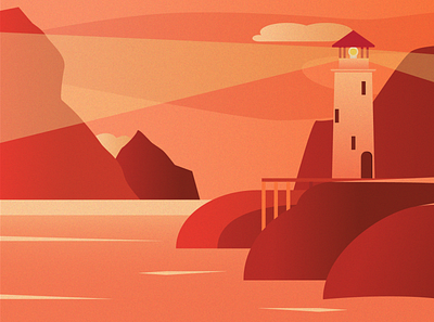 Lighthouse design illustration illustrator lighthouse