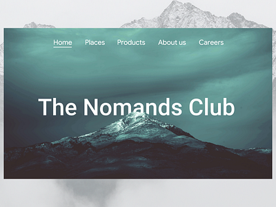 "The nomands club" travel agency landing page design illustration ui vector web