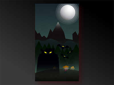 Spooky-scary illustration :D design flat illustration minimal vector