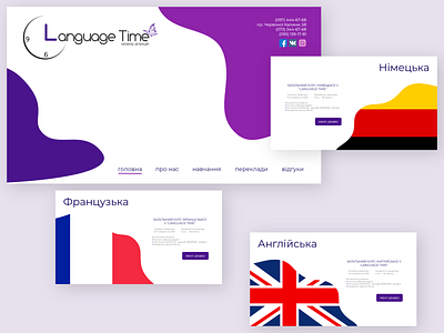 LanguageTime landing branding design flat illustration minimal ui ux vector web