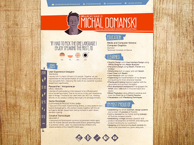 CV branding design resume