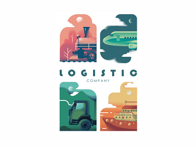 Illustration for logistic company design illustration logistic vector