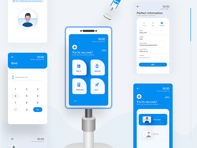 face-scan payment 2020 amount blue design face scan illustration pay trading ui ux