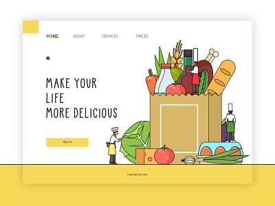 Delicious food ui ux 插图 设计