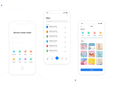 Cloud storage APP design document illustration new photo popover shoot sign in sign up ui upload ux video