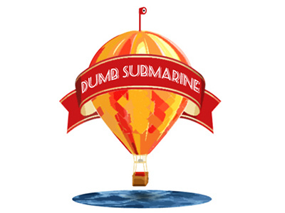 Dumb Submarine Logo blimp comedy logo submarine