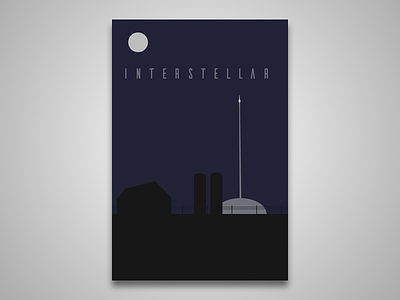 Minimalist Interstellar Poster minimal movie poster