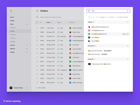 Global Search by Orman Clark for Lemon Squeezy on Dribbble