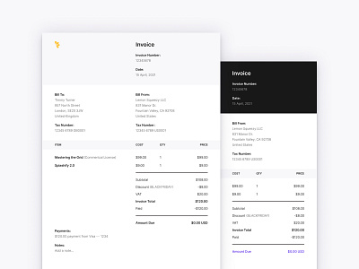 free invoice template designs themes templates and downloadable graphic elements on dribbble