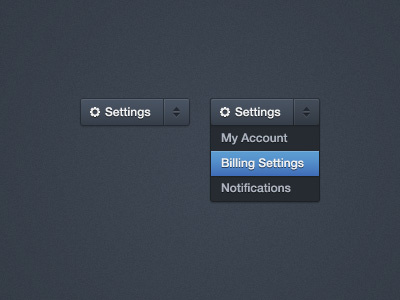 Settings menu