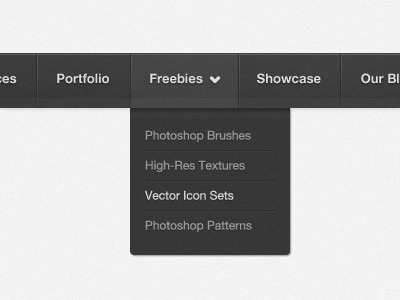 Simple Dark Navigation dark free freebie menu navigation simple