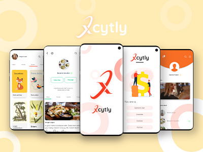 Xcytly audio ebooks freelance hire mobile app mobile ui portfolio website sharing social media ui video work