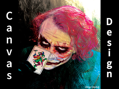 Joker Wall Art canvas design character draw drawing fan art graphic design joker wall art